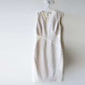 Elie Tahari Sheat Cream Dress
